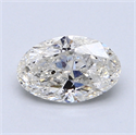 1.01 Carats, Oval Diamond with  Cut, F Color, SI2 Clarity and Certified by EGL