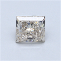 0.80 Carats, Princess Diamond with  Cut, I Color, SI1 Clarity and Certified by EGL