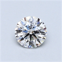 0.60 Carats, Round Diamond with Excellent Cut, D Color, SI1 Clarity and Certified by EGL