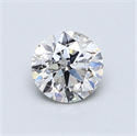 0.70 quilates, Redondo Diamante , Color D, claridad SI1 y certificado por EGL INT 
