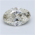 4.00 Carats, Oval Diamond with  Cut, G Color, SI1 Clarity and Certified by EGL