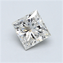 2.03 Carats, Princess Diamond with  Cut, E Color, SI2 Clarity and Certified by EGL