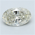 2.01 Carats, Oval Diamond with  Cut, G Color, SI1 Clarity and Certified by EGL