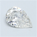 0.80 Carats, Pear Diamond with  Cut, E Color, SI2 Clarity and Certified by EGL