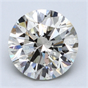 2.34 Carats, Round Diamond with Excellent Cut, G Color, SI1 Clarity and Certified by EGL