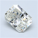 2.00 Carats, Radiant Diamond with  Cut, F Color, SI1 Clarity and Certified by EGL