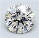 2.71 Carats, Round Diamond with Excellent Cut, H Color, VS2 Clarity and Certified by EGL