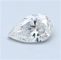 0.74 Carats, Pear Diamond with  Cut, D Color, SI1 Clarity and Certified by EGL