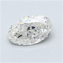 0.72 quilates, Ovalado Diamante , Color E, claridad SI1 y certificado por EGL INT 