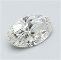 2.03 Carats, Oval Diamond with  Cut, F Color, SI1 Clarity and Certified by EGL