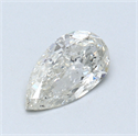 0.80 Carats, Pear Diamond with  Cut, G Color, SI1 Clarity and Certified by EGL