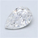 1.00 Carats, Pear Diamond with  Cut, D Color, SI2 Clarity and Certified by EGL