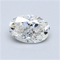 0.82 Carats, Oval Diamond with  Cut, D Color, SI1 Clarity and Certified by EGL