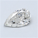 0.70 Carats, Pear Diamond with  Cut, D Color, SI2 Clarity and Certified by EGL