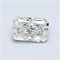 0.70 Carats, Radiant Diamond with  Cut, E Color, VS2 Clarity and Certified by EGL