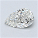0.91 Carats, Pear Diamond with  Cut, D Color, SI1 Clarity and Certified by EGL
