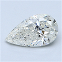 1.06 Carats, Pear Diamond with  Cut, F Color, SI2 Clarity and Certified by EGL