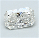 1.25 Carats, Radiant Diamond with  Cut, E Color, SI2 Clarity and Certified by EGL