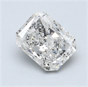 1.02 Carats, Radiant Diamond with  Cut, D Color, SI2 Clarity and Certified by EGL