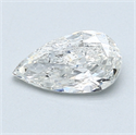 0.72 Carats, Pear Diamond with  Cut, D Color, SI1 Clarity and Certified by EGL