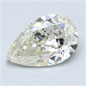 1.70 Carats, Pear Diamond with  Cut, H Color, SI1 Clarity and Certified by EGL