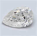 1.35 Carats, Pear Diamond with  Cut, E Color, SI2 Clarity and Certified by EGL
