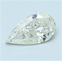 1.75 Carats, Pear Diamond with  Cut, H Color, SI2 Clarity and Certified by EGL