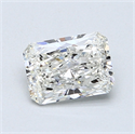 0.91 Carats, Radiant Diamond with  Cut, E Color, SI1 Clarity and Certified by EGL