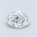 0.72 Carats, Oval Diamond with  Cut, D Color, SI1 Clarity and Certified by EGL