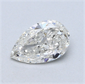 0.70 Carats, Pear Diamond with  Cut, D Color, SI1 Clarity and Certified by EGL
