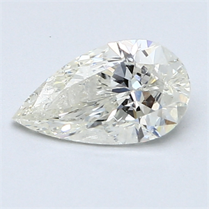 Picture of 1.00 Carats, Pear Diamond with  Cut, G Color, SI2 Clarity and Certified by EGL