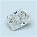 0.90 Carats, Radiant Diamond with  Cut, E Color, SI2 Clarity and Certified by EGL