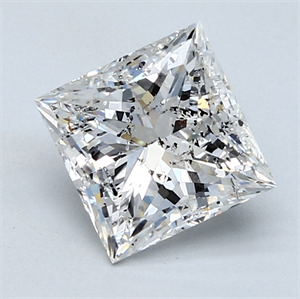 Picture of 2.02 Carats, Princess Diamond with  Cut, D Color, SI2 Clarity and Certified by EGL