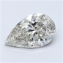 3.26 Carats, Pear Diamond with  Cut, F Color, SI2 Clarity and Certified by EGL