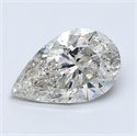 3.26 quilates, De pera Diamante , Color F, claridad SI2 y certificado por EGL INT 
