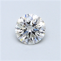 0.58 Carats, Round Diamond with Excellent Cut, D Color, SI1 Clarity and Certified by EGL