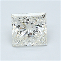 1.20 Carats, Princess Diamond with  Cut, F Color, VS2 Clarity and Certified by EGL