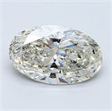 5.08 Carats, Oval Diamond with  Cut, G Color, SI2 Clarity and Certified by EGL