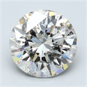 2.70 Carats, Round Diamond with Excellent Cut, E Color, SI2 Clarity and Certified by EGL