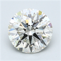 2.32 Carats, Round Diamond with Excellent Cut, D Color, SI1 Clarity and Certified by EGL