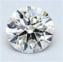 2.52 Carats, Round Diamond with Excellent Cut, G Color, VS2 Clarity and Certified by EGL
