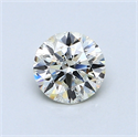 0.65 Carats, Round Diamond with Excellent Cut, H Color, VS1 Clarity and Certified by EGL