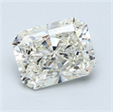 1.37 Carats, Radiant Diamond with  Cut, F Color, VS1 Clarity and Certified by EGL