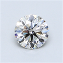 0.74 Carats, Round Diamond with Excellent Cut, F Color, VS1 Clarity and Certified by EGL