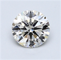 1.06 Carats, Round Diamond with Excellent Cut, F Color, VS2 Clarity and Certified by EGL