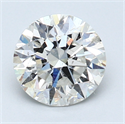 1.40 Carats, Round Diamond with Excellent Cut, F Color, SI1 Clarity and Certified by EGL