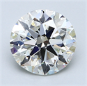 2.01 Carats, Round Diamond with Excellent Cut, F Color, VS2 Clarity and Certified by EGL
