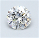 0.90 Carats, Round Diamond with Excellent Cut, D Color, SI1 Clarity and Certified by EGL