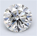 2.84 Carats, Round Diamond with Excellent Cut, D Color, SI1 Clarity and Certified by EGL