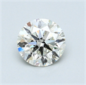 0.80 Carats, Round Diamond with Excellent Cut, G Color, SI1 Clarity and Certified by EGL